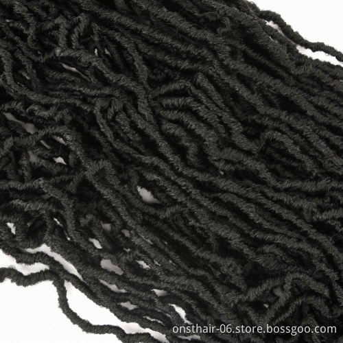 MYZYR Crochet Braids Synthetic Crochet Braids Ombre Braiding Hair Faux Locks Bohemian Faux Locs Curly ALL Colors >=60% 36 Inch